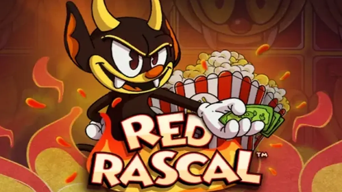 Interface do jogo de slot Red Rascal com design vibrante e temático de parque de diversões