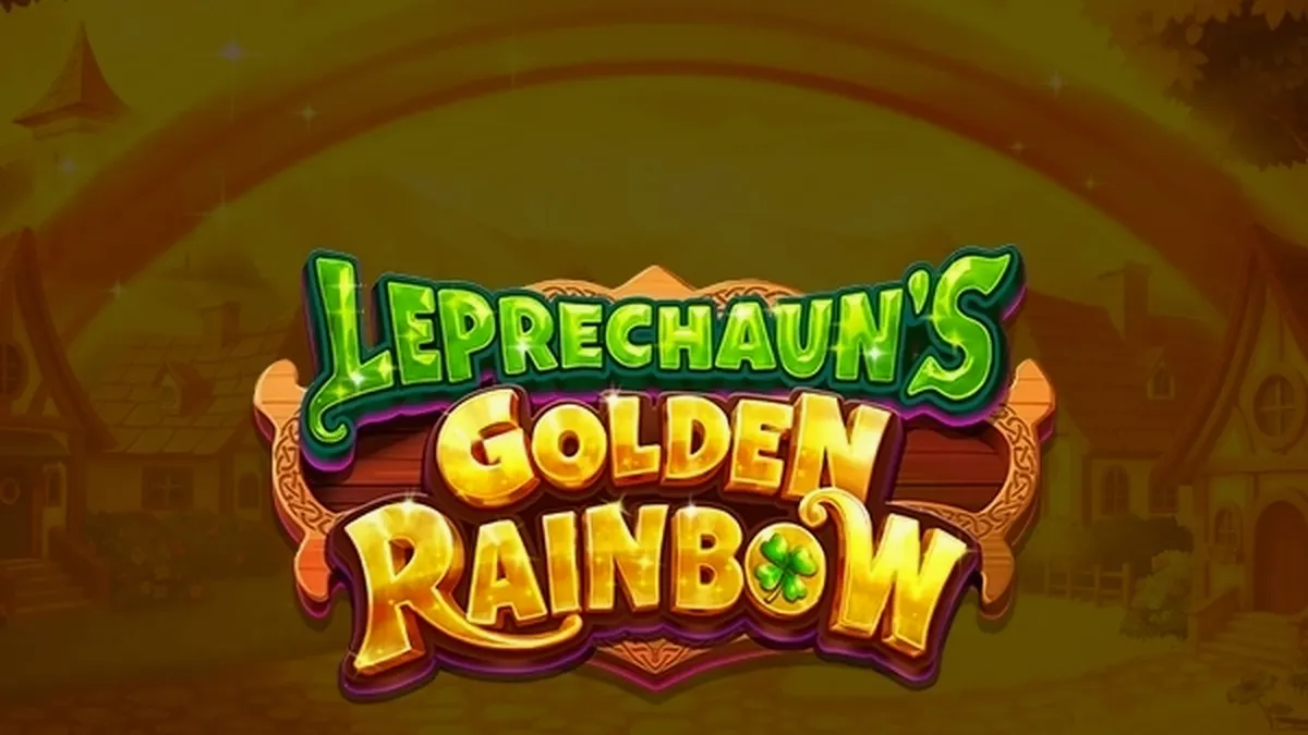 Interface do jogo de slot Leprechaun's Golden Rainbow com tema irlandês